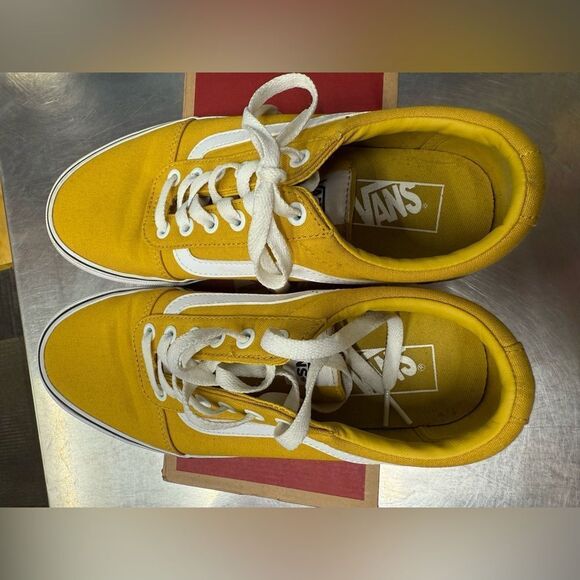 Vans Ward Yellow White Canvas Sneakers Women’s 9 – Worn Once! - Picture 4 of 17